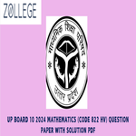UP Board Class 10 Mathematics Code 822 HV Question Paper 2024 PYP
